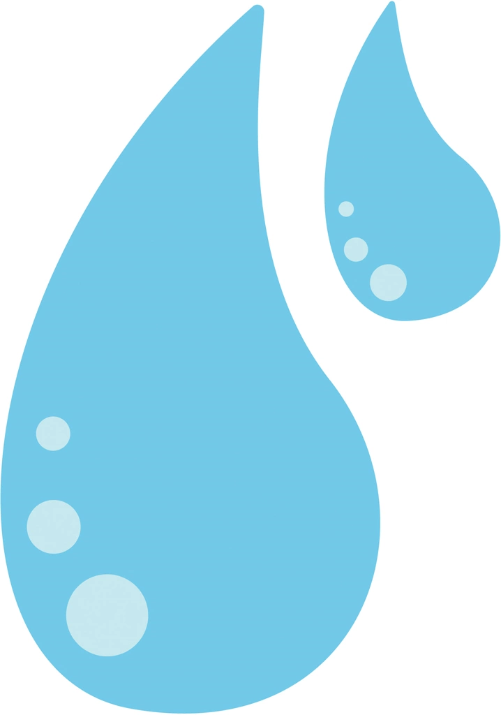 水滴のイラストとベクター | 2滴