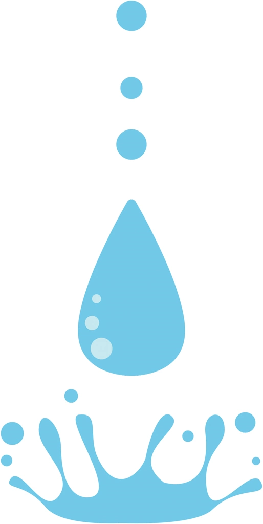 水滴のイラストとベクター | 落下中