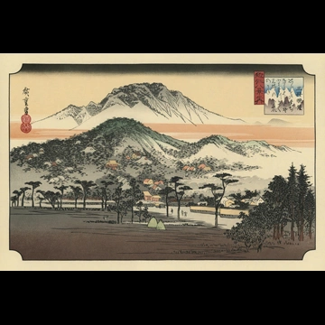 「近江八景之内 三井晩鐘」 歌川広重 （1834年頃）
