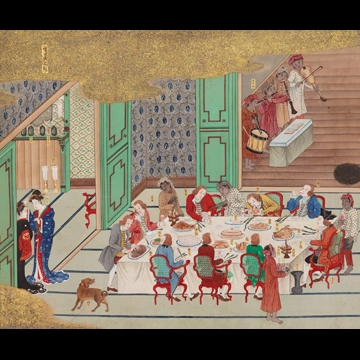 「蛮館図 蛮酋飲宴図」 無款 （1797年頃）