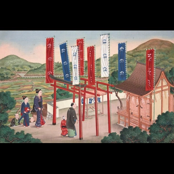 「初午」 川原慶賀工房 （1809-1829年頃）