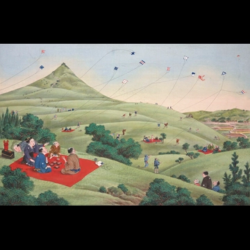 「凧あげ」 川原慶賀工房 （1809-1829年頃）