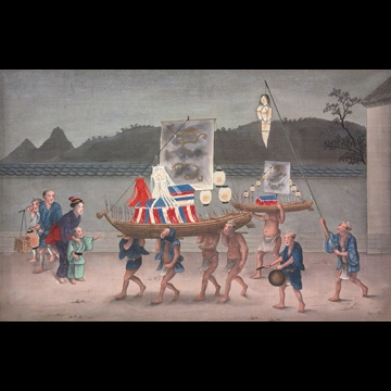 「精霊流し」 川原慶賀工房 （1809-1829年頃）