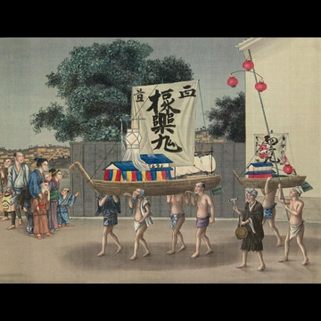 「精霊流し」 川原慶賀工房 （1809-1829年頃）