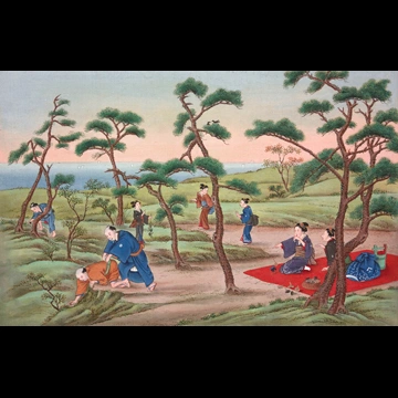 「きのこ狩り」 川原慶賀工房 （1809-1829年頃）