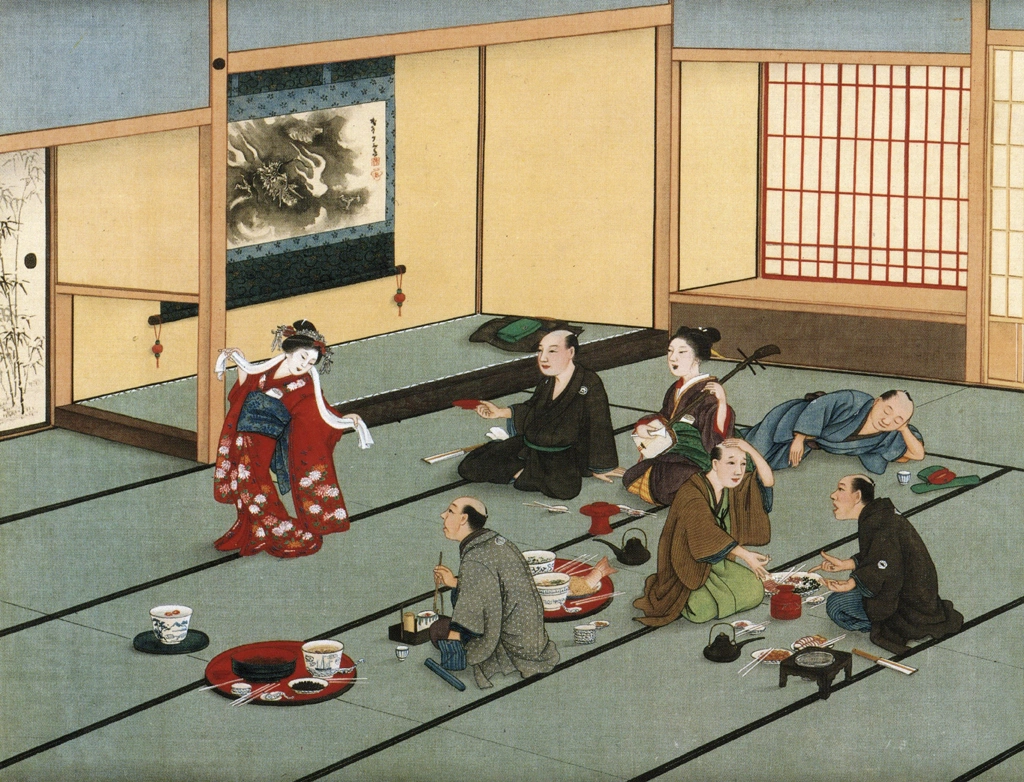 「宴会」 川原慶賀工房 （1809-1829年頃） | 秘蔵浮世絵大観 8 パリ国立図書館より