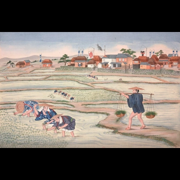 「田植え」 川原慶賀工房 （1809-1829年頃）