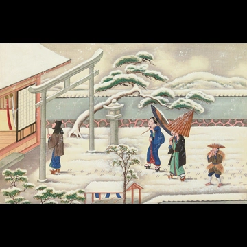 「雪中宮詣で」 川原慶賀工房 （1809-1829年頃）