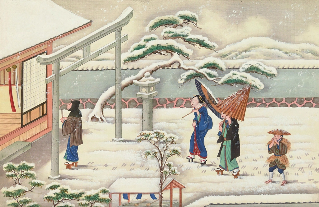 「雪中宮詣で」 川原慶賀工房 （1809-1829年頃） | 1
