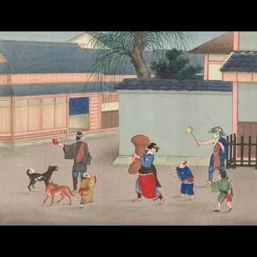 「節季候」 川原慶賀工房 （1809-1829年頃）