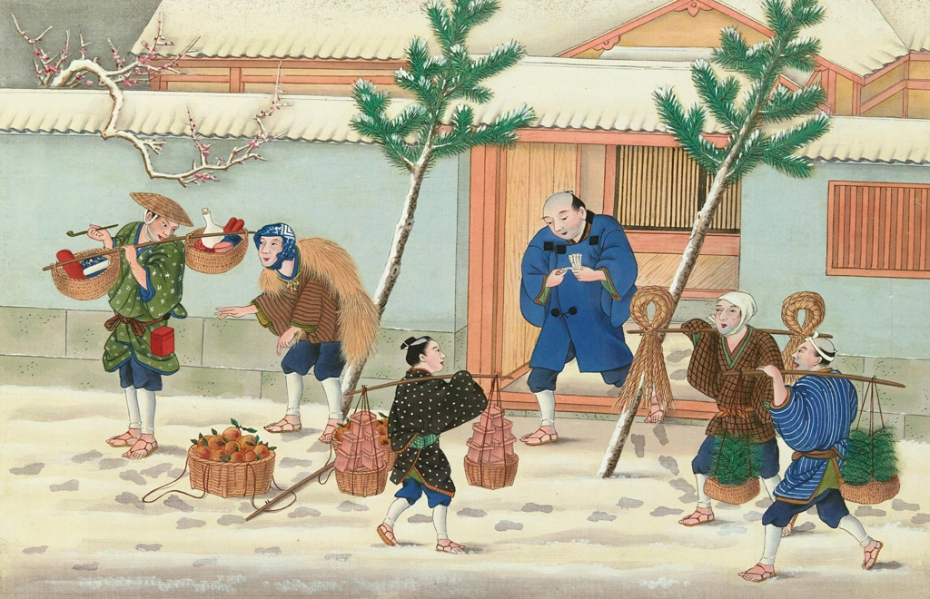「正月準備」 川原慶賀工房 （1809-1829年頃） | 1
