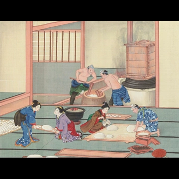 「餅つき」 川原慶賀工房 （1809-1829年頃）