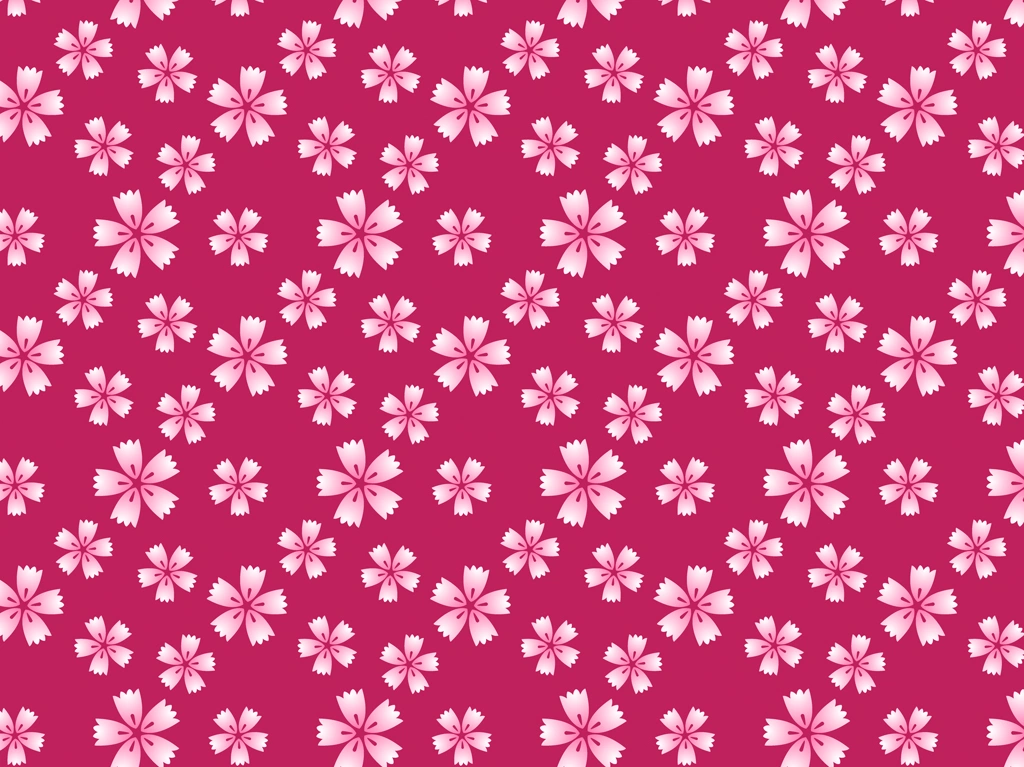 撫子の花柄模様の背景イラストとベクター | ピンク色