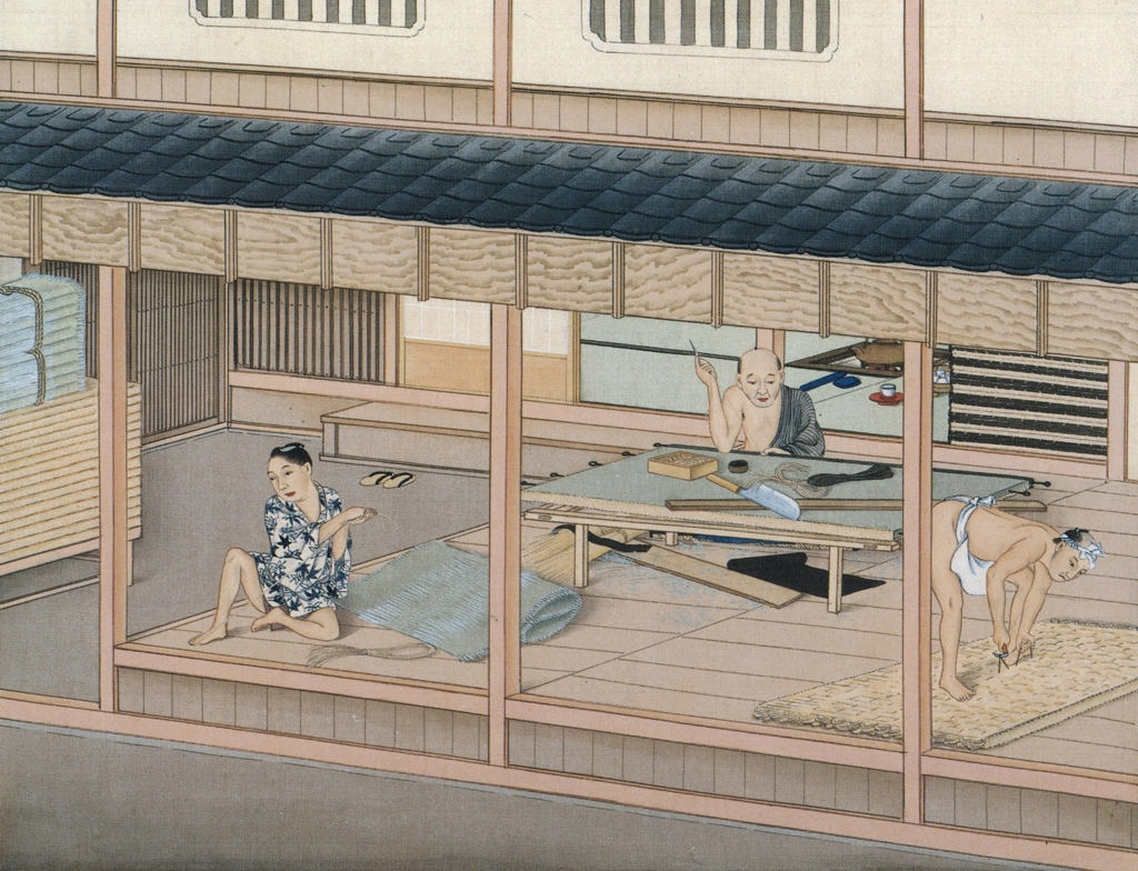 「畳屋」 川原慶賀工房 （1809-1829年頃） | 秘蔵浮世絵大観 8 パリ国立図書館より