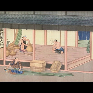 「竹細工屋」 川原慶賀工房 （1809-1829年頃）