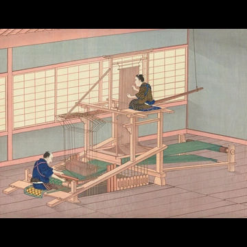 「機織り」 川原慶賀工房 （1809-1829年頃）
