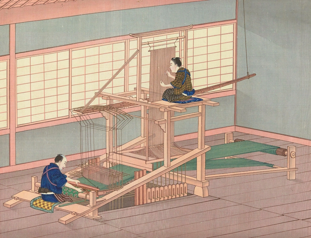 「機織り」 川原慶賀工房 （1809-1829年頃） | 1