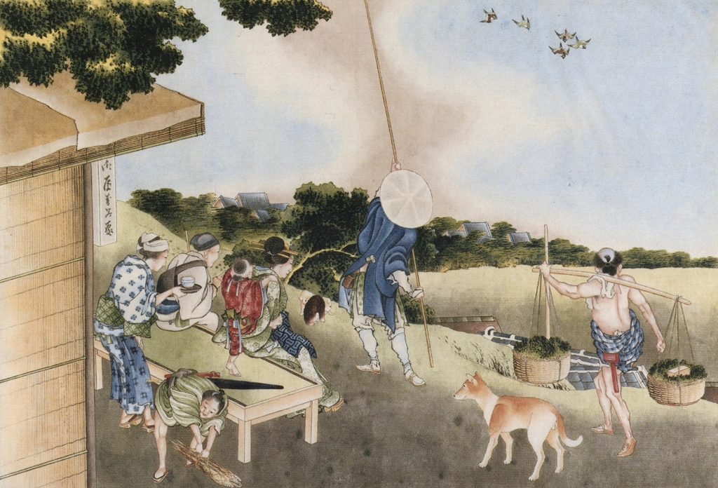 「茶店と往来」 葛飾北斎 （1826年頃） | 秘蔵浮世絵大観 8 パリ国立図書館より