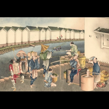 「日本橋辺風俗」 葛飾北斎 （1826年頃）