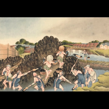 「土手工事」 葛飾北斎 （1826年頃）