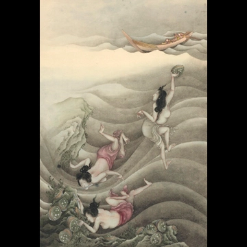 「海女 」 葛飾北斎 （1826年頃）