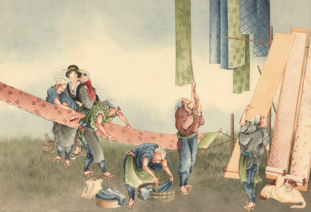 「洗張り」 葛飾北斎 （1826年頃） | 1