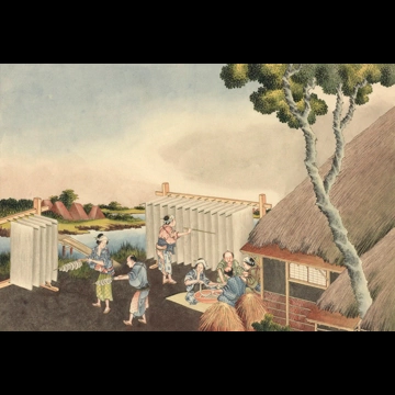「素麵作り」 葛飾北斎 （1826年頃）
