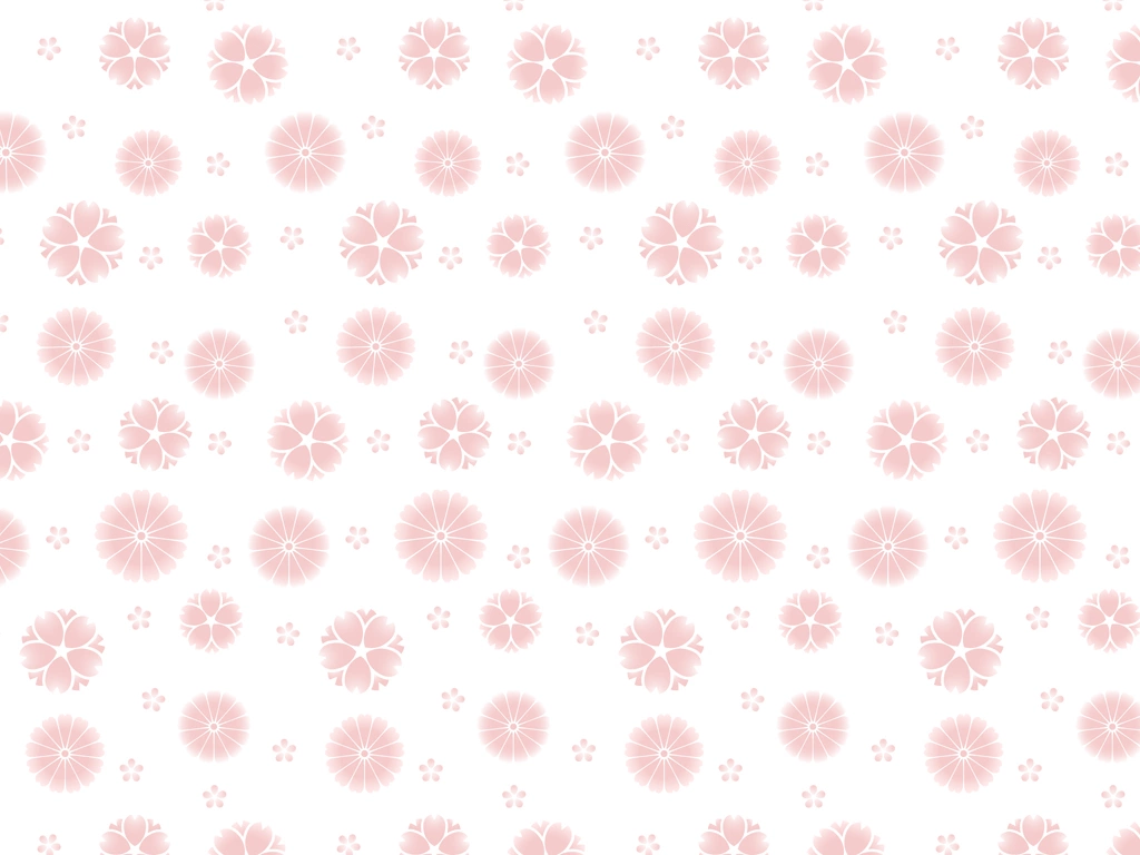桜と菊の花柄背景イラストとベクター | ピンク色と白色