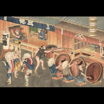 「漆屋・ろうそく屋」 葛飾北斎 （1826年頃）
