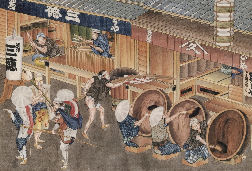 「漆屋・ろうそく屋」 葛飾北斎 （1826年頃） | 秘蔵浮世絵大観 8 パリ国立図書館より