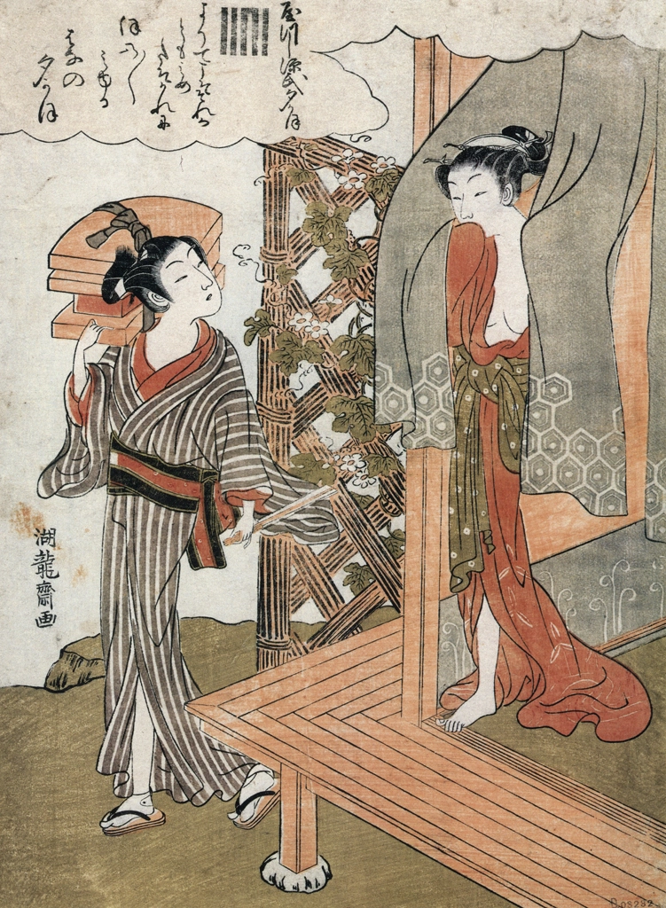 「やつし源氏 夕がほ」 礒田湖龍斎 （1772-81年） | 秘蔵浮世絵大観 8 パリ国立図書館より