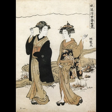 「風流浮世姿 芸者風」 礒田湖龍斎 （1772-81年）