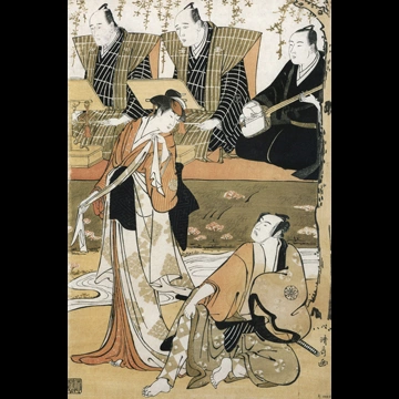 「四代目松本幸四郎の茂兵衛と初代三桝徳次郎のおさん」 鳥居清長 （1784年）