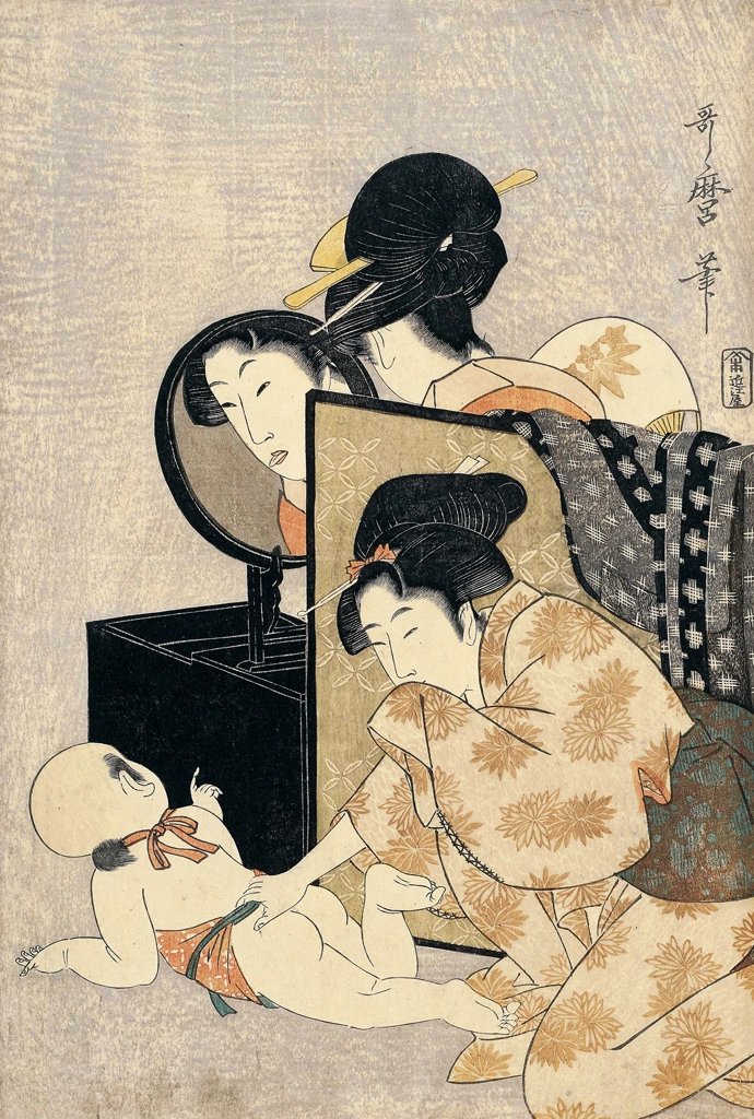 「母と子の覗き遊び」 喜多川歌麿 （1789-1801年） | 3