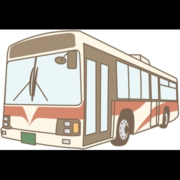 日本の路線バスのイラストとベクター