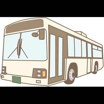 路線バスのイラストとベクター