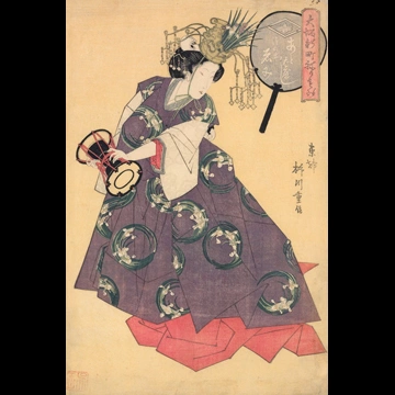 「大坂新町ねりもの つの井ゑみ あとばやし」 柳川重信 （1822年）